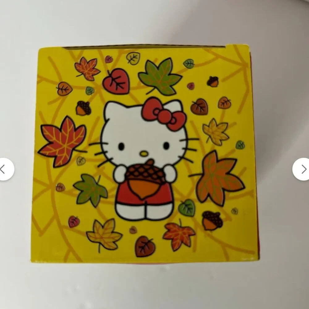 Hello Kitty Fall Autumn Rainbow Glitter‎ 16oz Glass Cup Tumbler